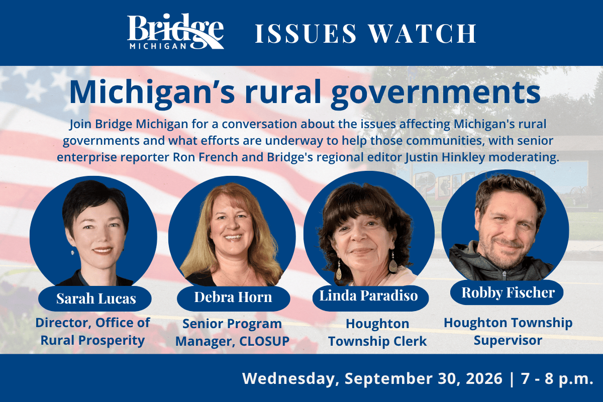 Issues Watch returns Sept. 30 to discuss Michigan rural government crisis