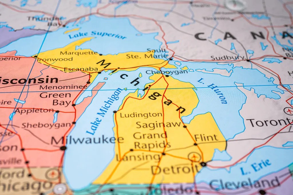 Michigan map
