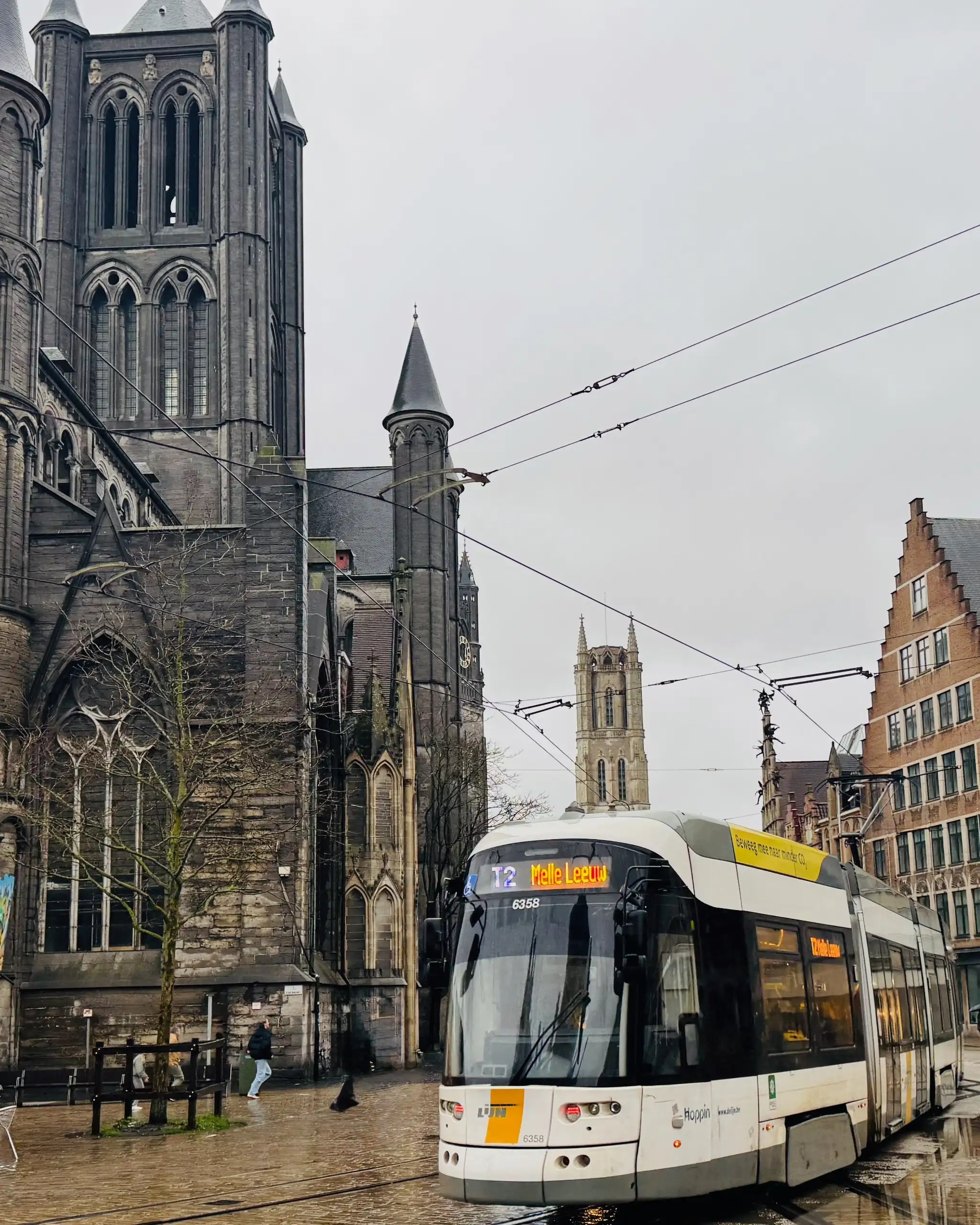 Gent’te toplu taşıma ağı, tramvay ve otobüslerle kolay erişim sunuyor.