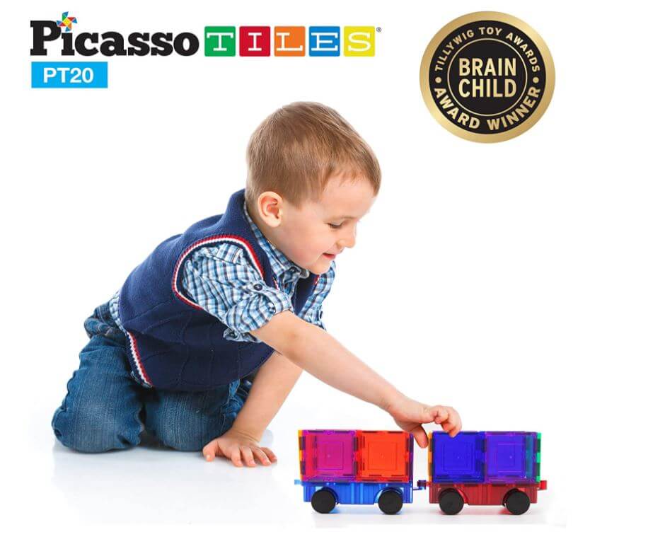 Picasso Tiles 2 Piece Car Truck Set Bright Isle