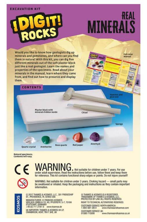 I Dig It! Rocks – Real Minerals Excavation Kit – Bright Isle