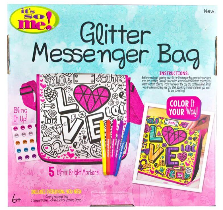 Glitter Messenger Bag Bright Isle