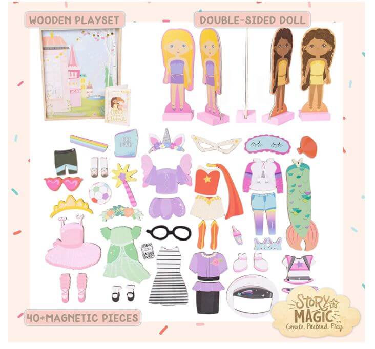 Wooden Dress Up Doll Bright Isle