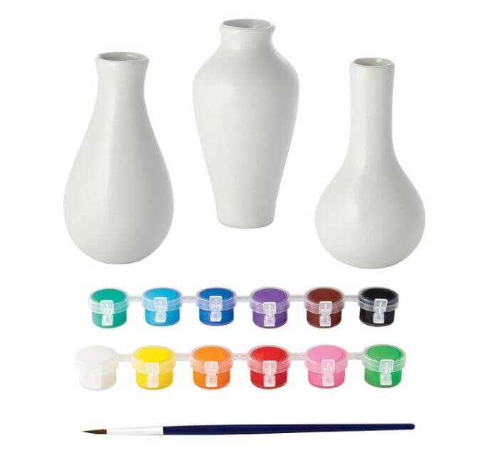 Paint Your Own Porcelain Vases Bright Isle