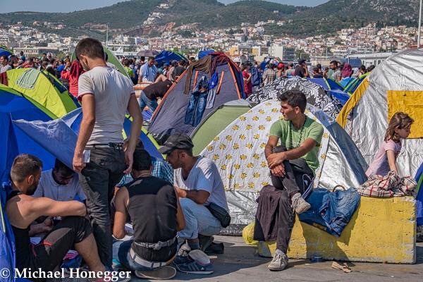 Tent City....there are no toilets!