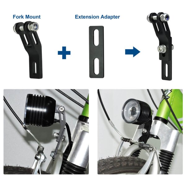 Fork Mount Bike Headlight Bracket (Premium Type A)