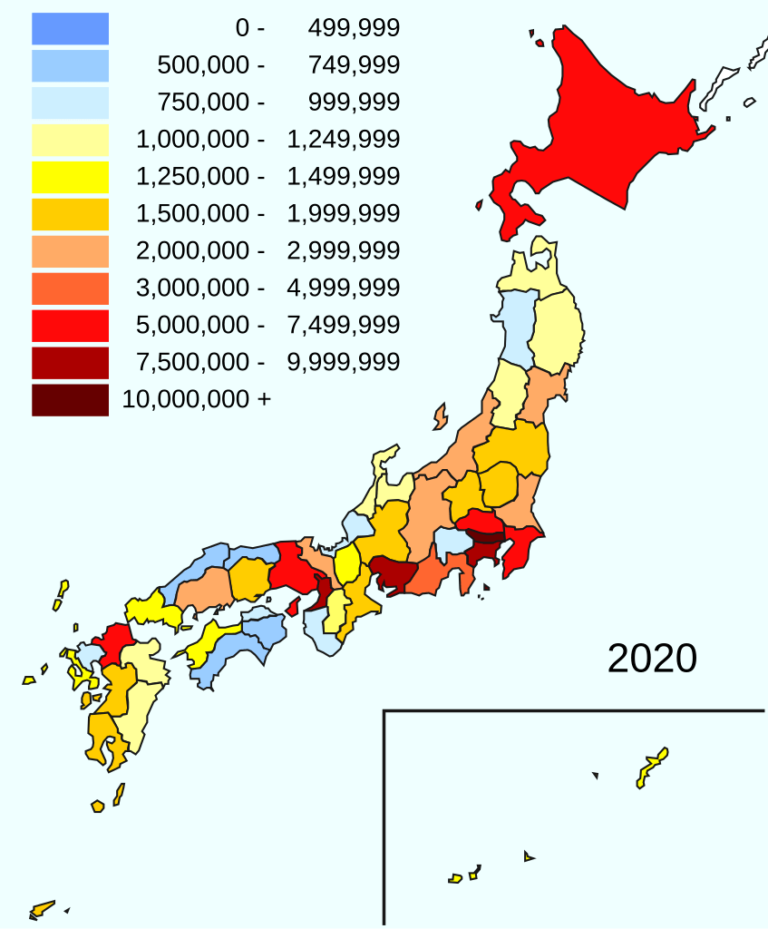 Population Growth Decline Of Japan S Prefectures From 1920 2020 2020 Japan Census Population 