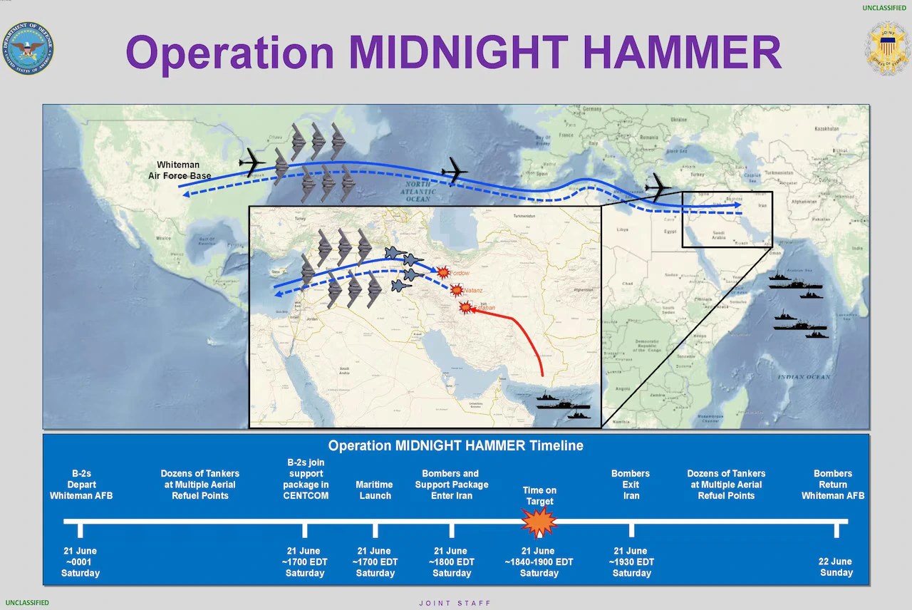 Map Of Operation Midnight Hammer U S Strike On Iran Nuclear Sites 250622 D D0439 1234.