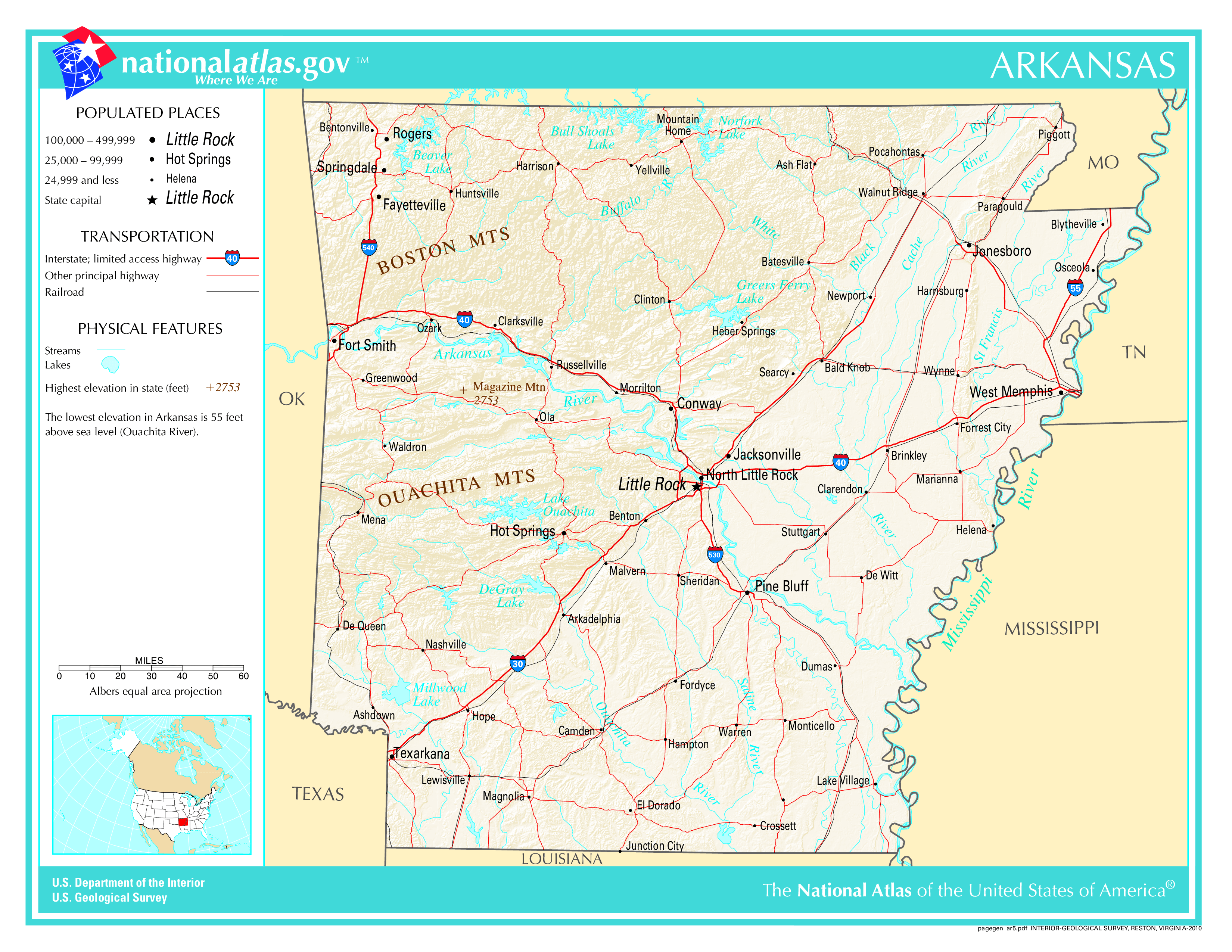 Arkansas Map With Cities Arkansas State Map With Cities And Counties Arkansas 