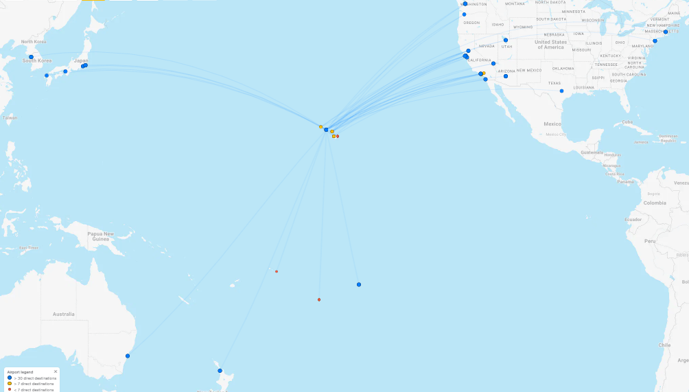 Hawaiian Airlines Flight Route Map In 2026 Brilliant Maps Hawaiian Airlines Flight Destination Map 