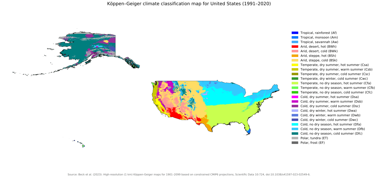 Map Of The United States The CIA No Longer Wants You To See Brilliant Koppen Geiger Map V2 USA 