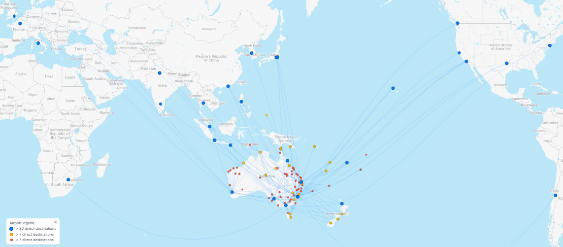 Qantas Flight Route Map In 2026 Brilliant Maps Qantas Flight Destination Map 