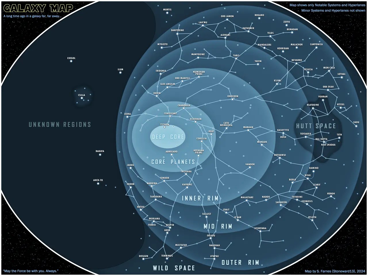 Galaxie Star Wars Carte Les Plan Tes De Star Wars ZOFE Simplified Star Wars Map.webp