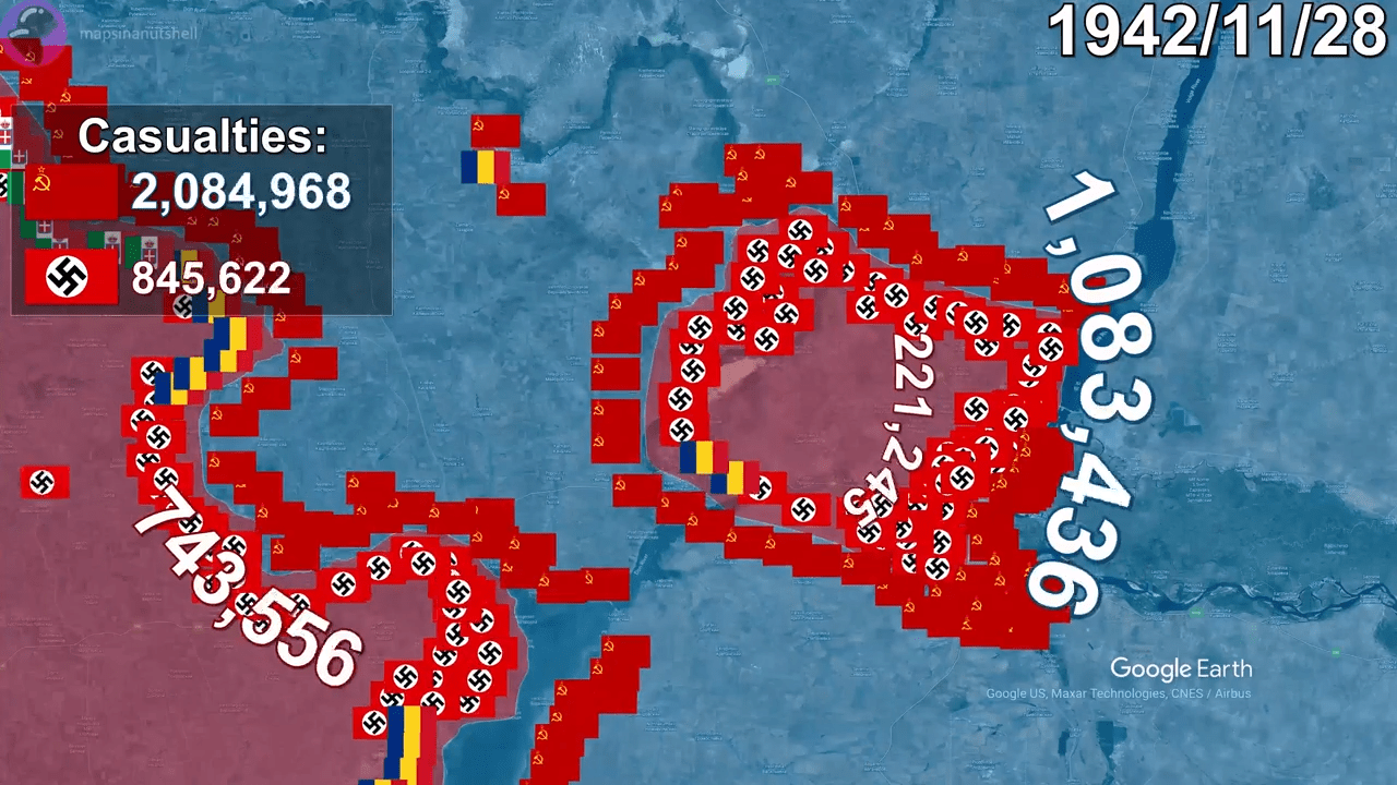 Watch A Map Of The Battle Of Stalingrad In 60 Seconds Brilliant Maps Stalingrad 