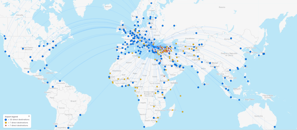 Rai Catania Map Turkish Airlines Flight Destination Map 