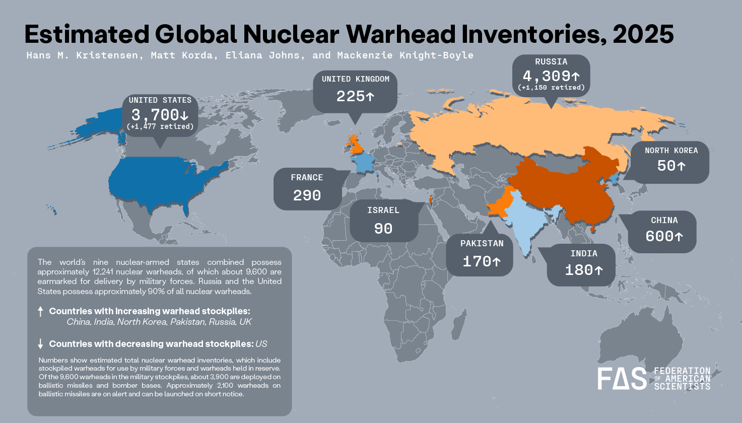 Number Of Nuclear Weapons Per Country In 2025 Brilliant Maps Nuke Map 2025 1 