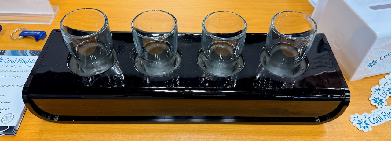 Cool Flights carrier with glassware included