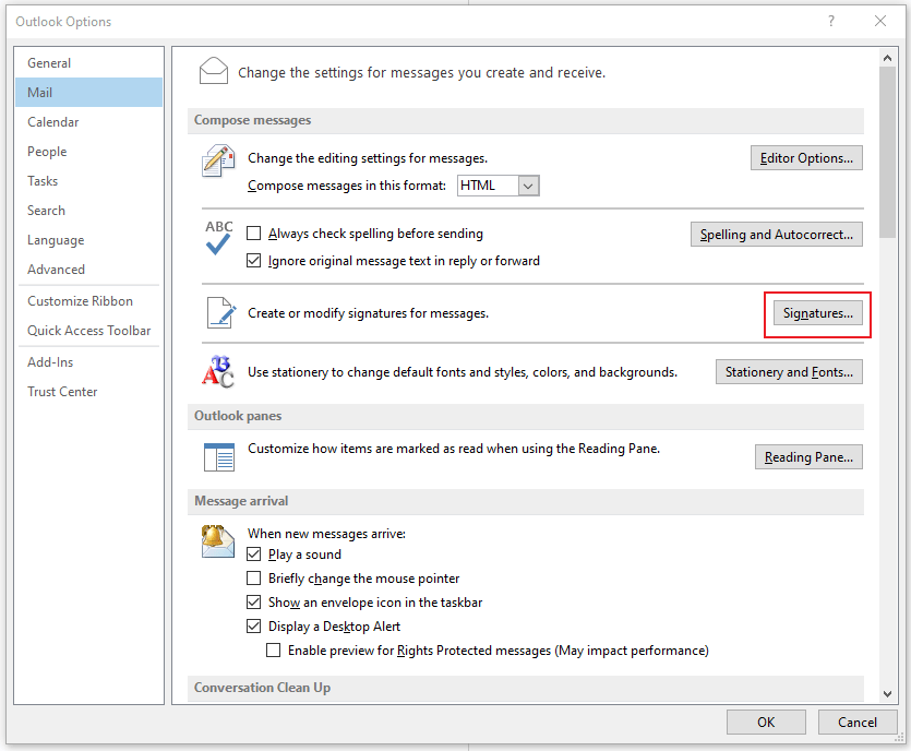 In the signatures and stationery dialog box, select the . Tutorial Outlook Signature Image With Hyperlink Brite Ideas Group