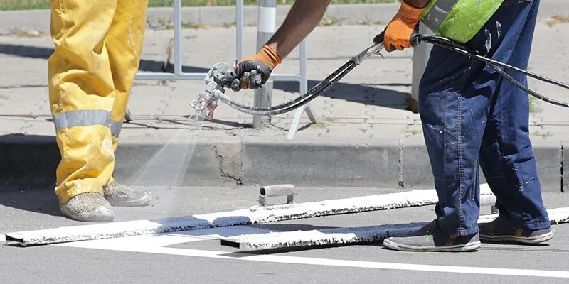 Parking lot striping