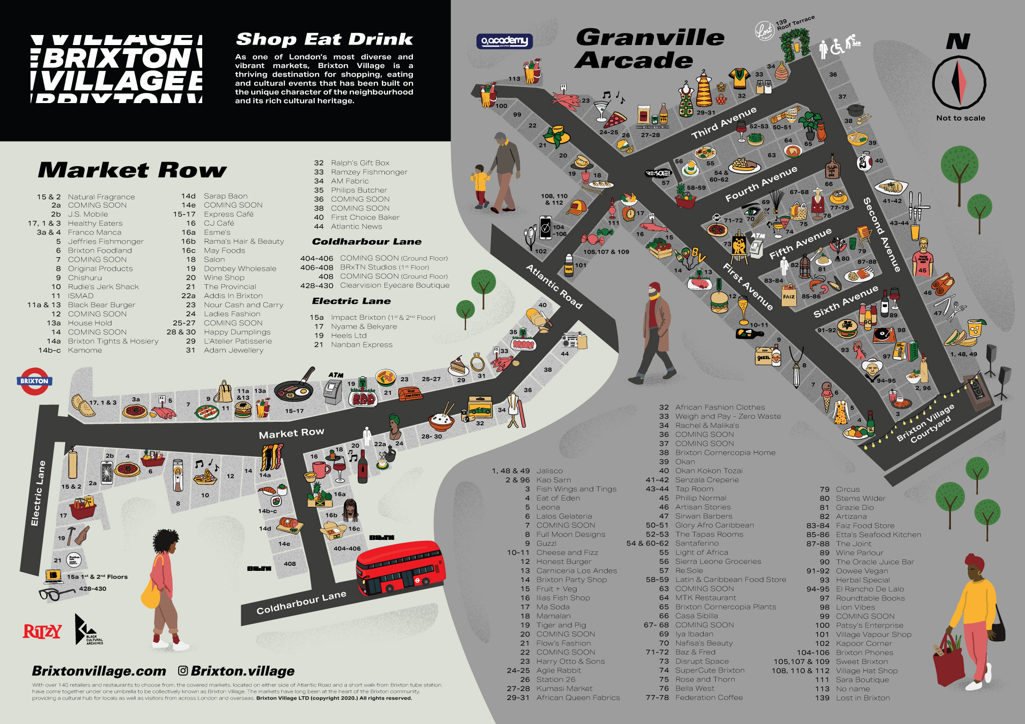 Brixton Village Puts Its Traders On The Map Brixton Blog Brixton Village Map 2Kpx 