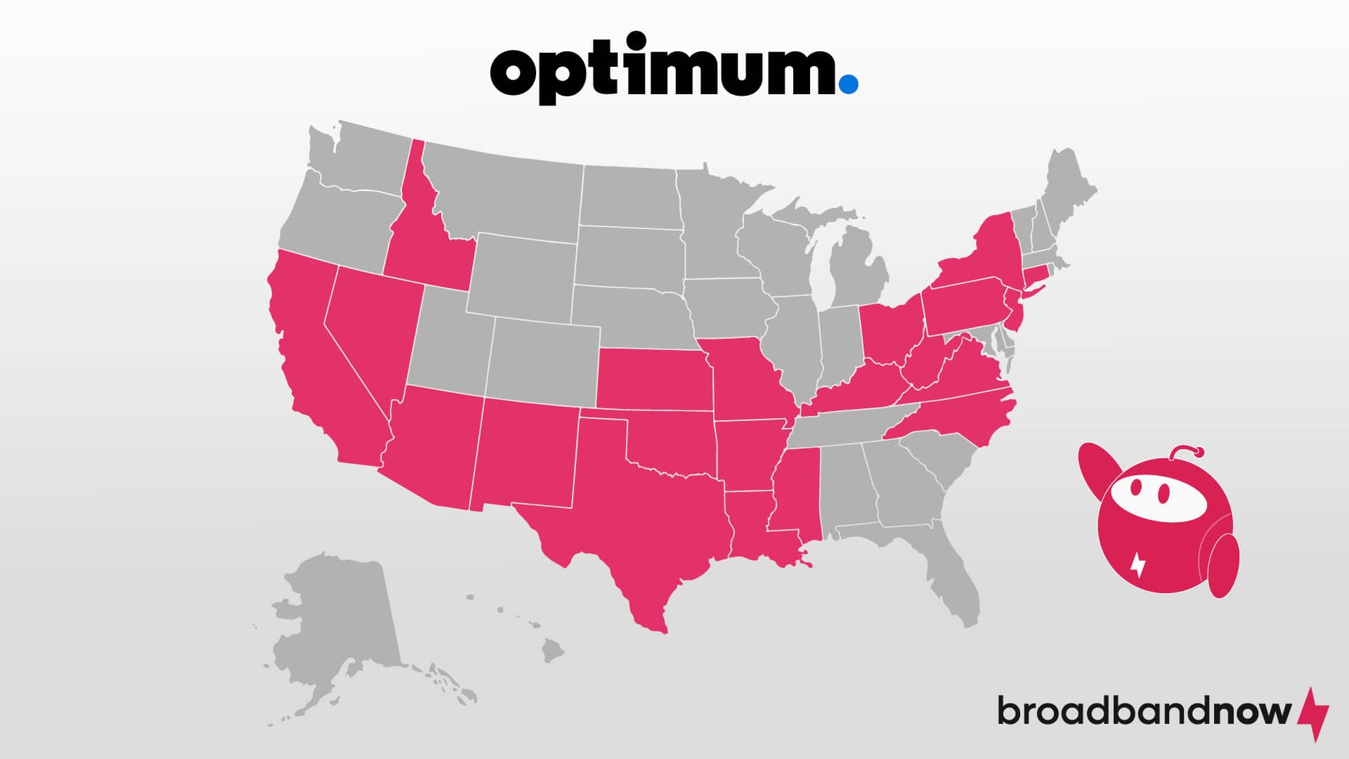 Best No Contract Internet Providers For 2025 Com Optimum Map Graphic 