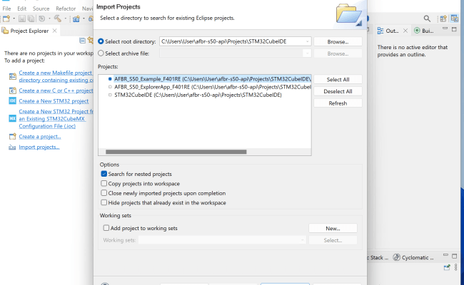 AFBR-S50 API Reference Manual: STM32CubeIDE
