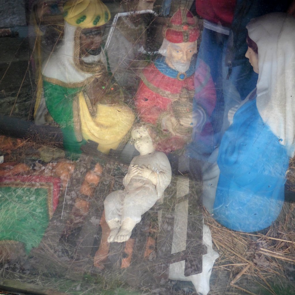 Church's Nativity Scene sits outside near church...it was last used in 2011.