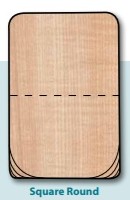 Square-round dining table top shape