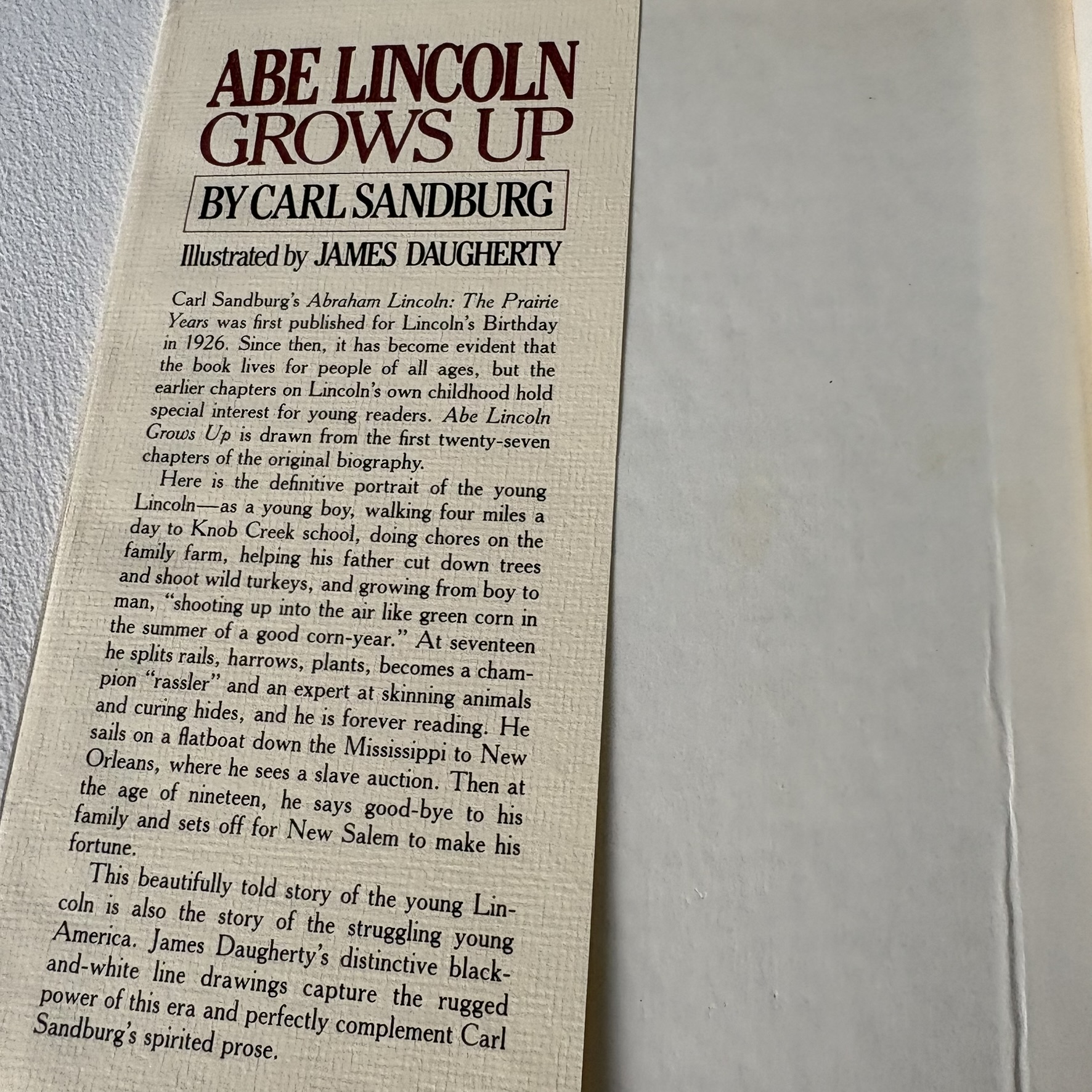 Abe Lincoln Grows Up