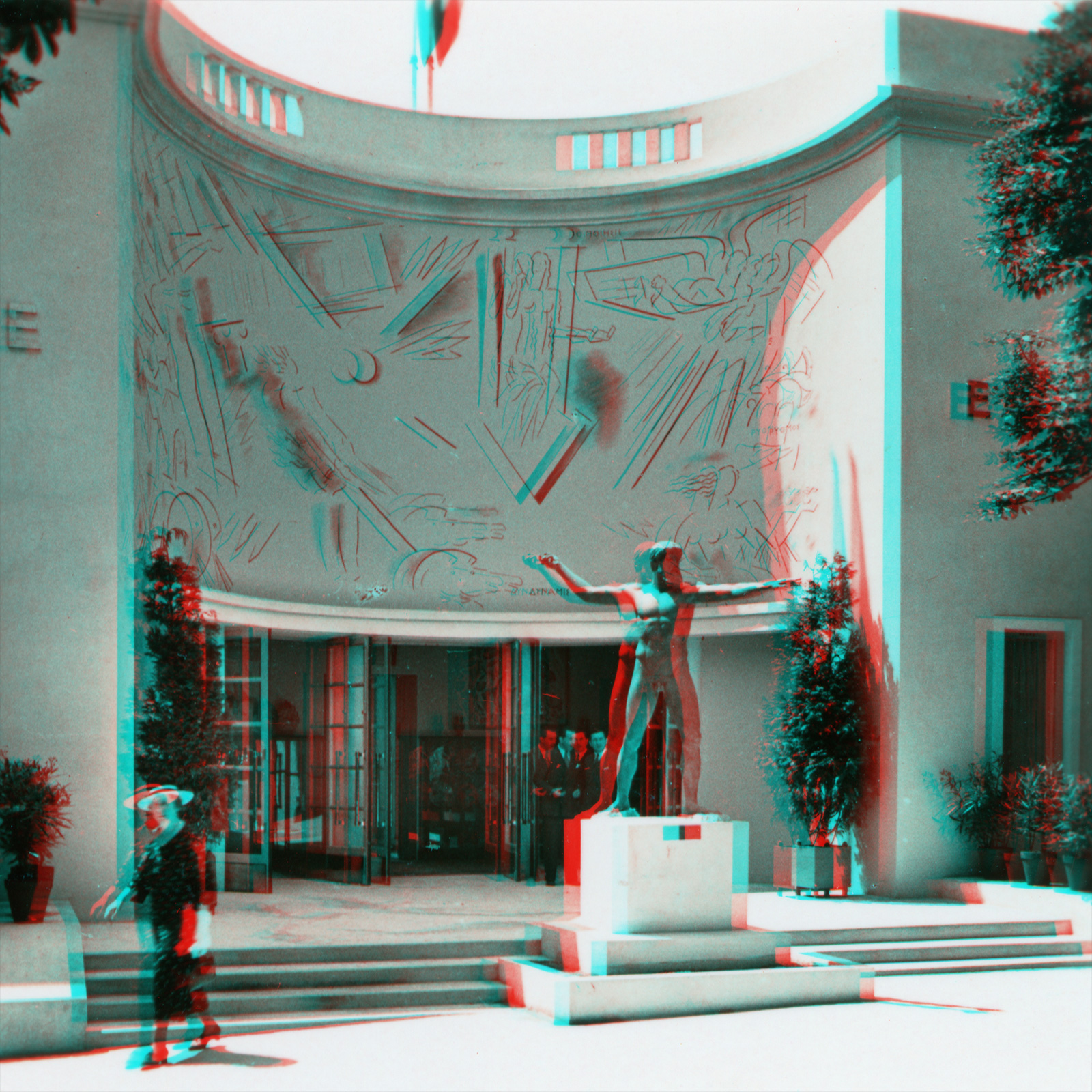 Greek Pavilion, cast of a Zeus statue discovered a few months ago