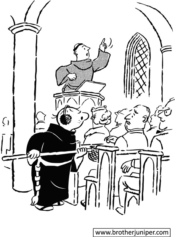 Brother Juniper Cartoon by Fr. Justin ‘Fred’ McCarthy