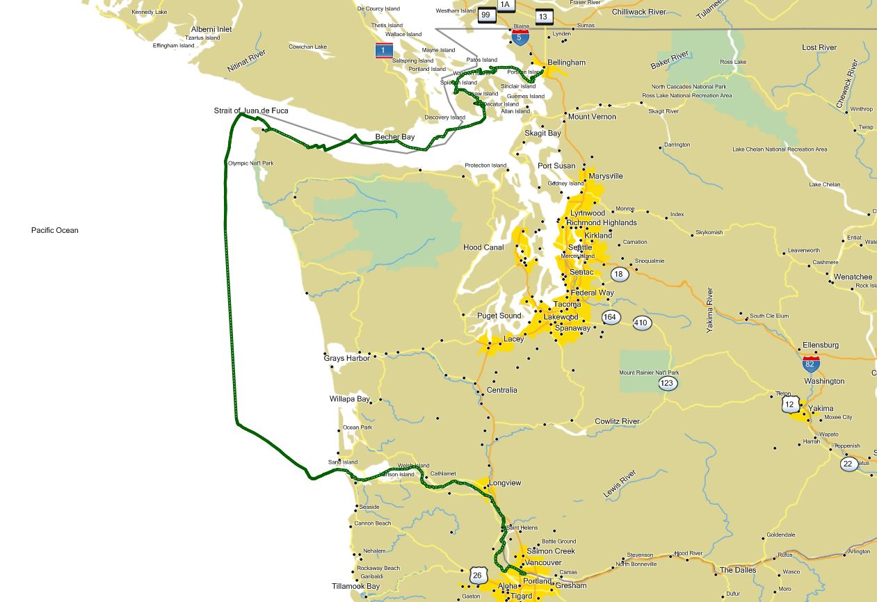 2013 Bellingham, WA to Portland, OR