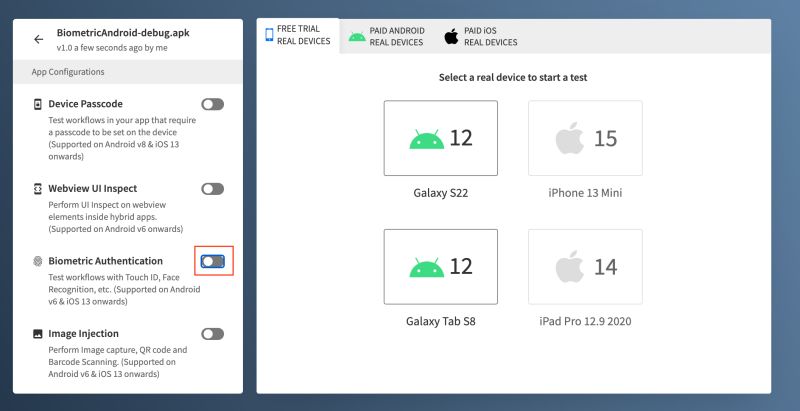 Test Biometric Authentication On Real Mobile Devices Browserstack Docs - Premium Dark Pattern Gallery - Mobile
