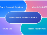 How To Use Fs Readdir In Node Js Browserstack