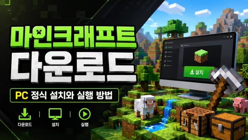 마인크래프트 다운로드, Minecraft 다운로드, 마인크래프트 PC 설치, 마인크래프트 정식 설치, Minecraft Launcher 다운로드, 마인크래프트 자바 에디션, 마인크래프트 베드락 에디션, 마인크래프트 실행 방법, Minecraft PC