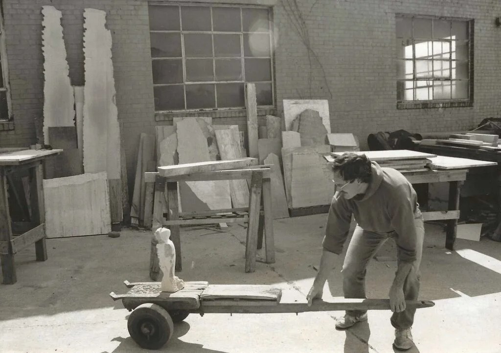 Bruce Bennett moving sculpture at Candro Marble - No Date