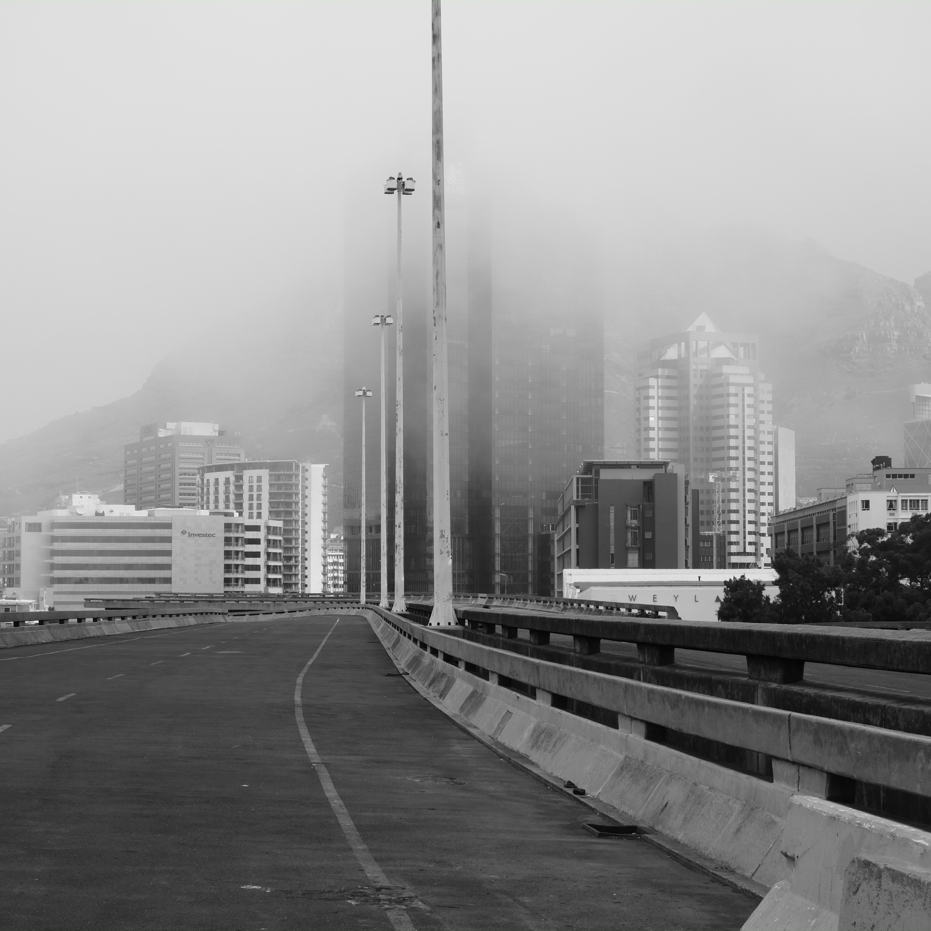 Fog in Cape Town.
