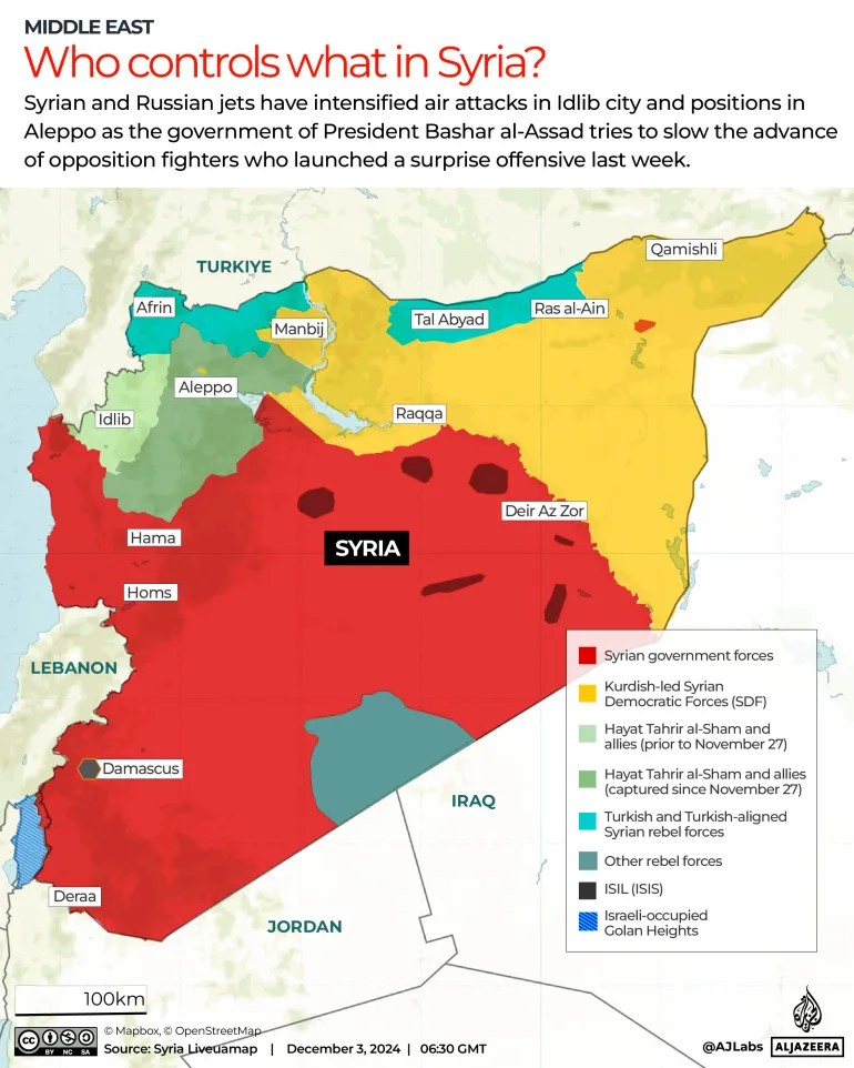 Syria Conflict 2026 Sparks Major Crisis In Aleppo Interactive Syria Control Map December 3 0600GMT 2024