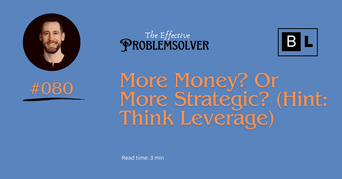 More money? Or more strategic?