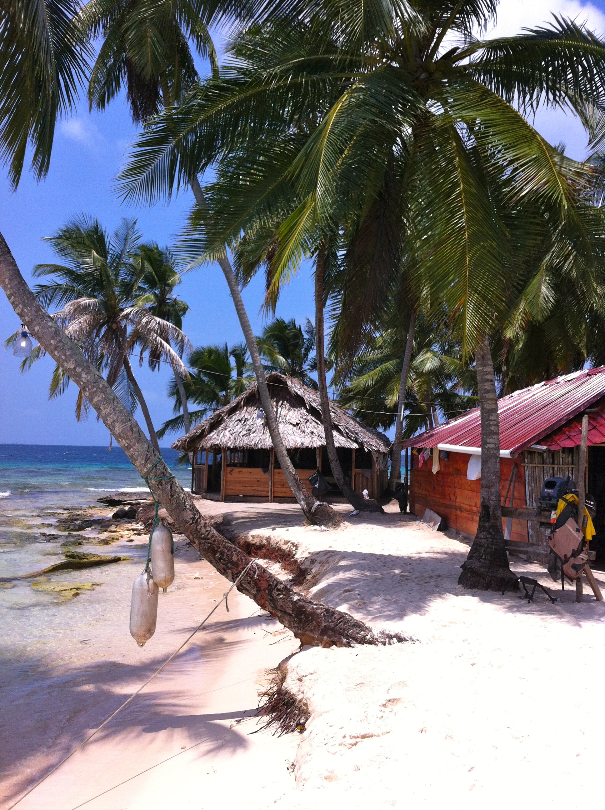 Meals were served in the hut in the middle.