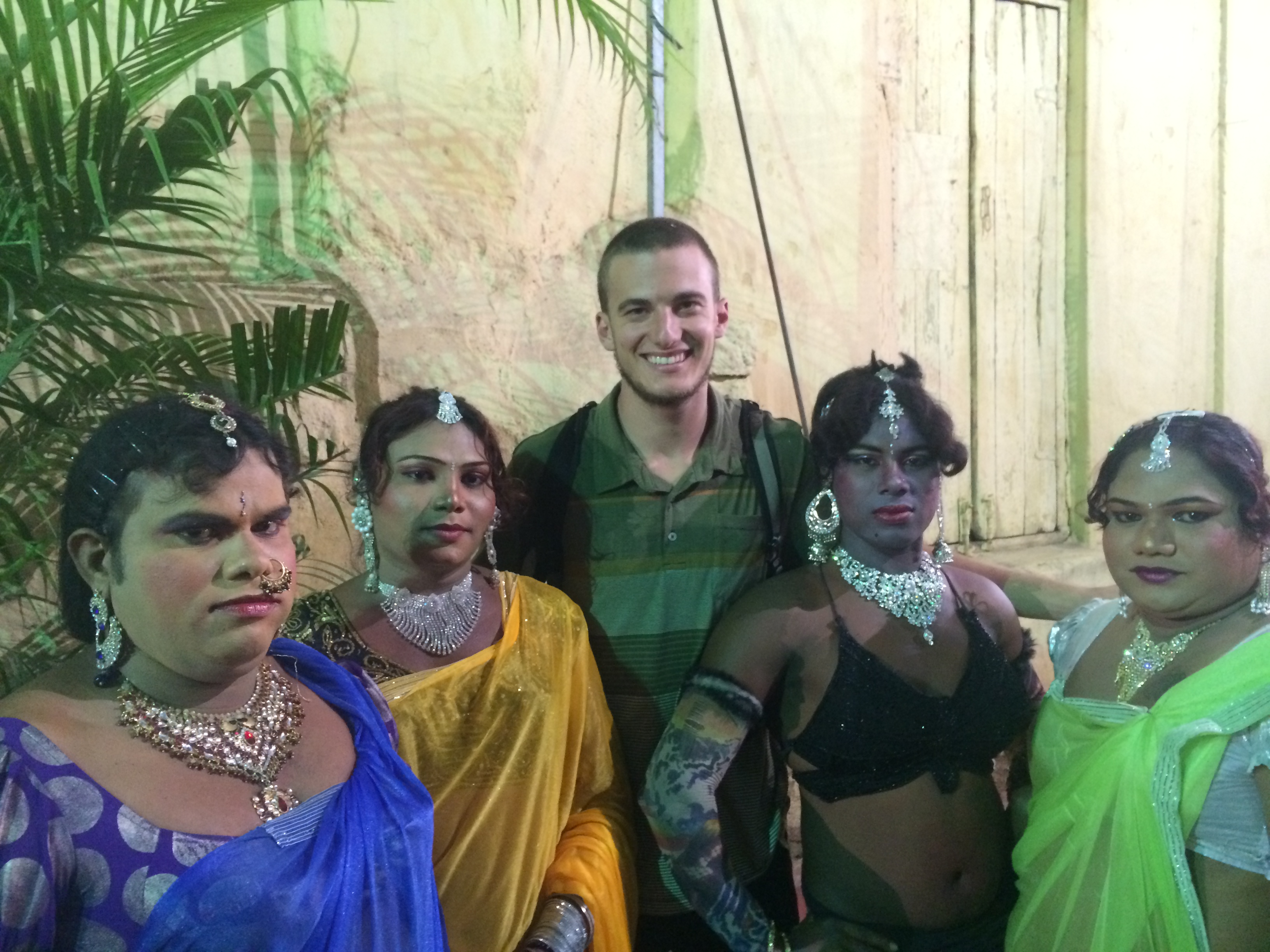 All the men went crazy when these "girls" started dancing. Everyone stopped what they were doing to watch. I wanted a picture with the Shiva dancers, but the men insisted I take a picture with them instead.