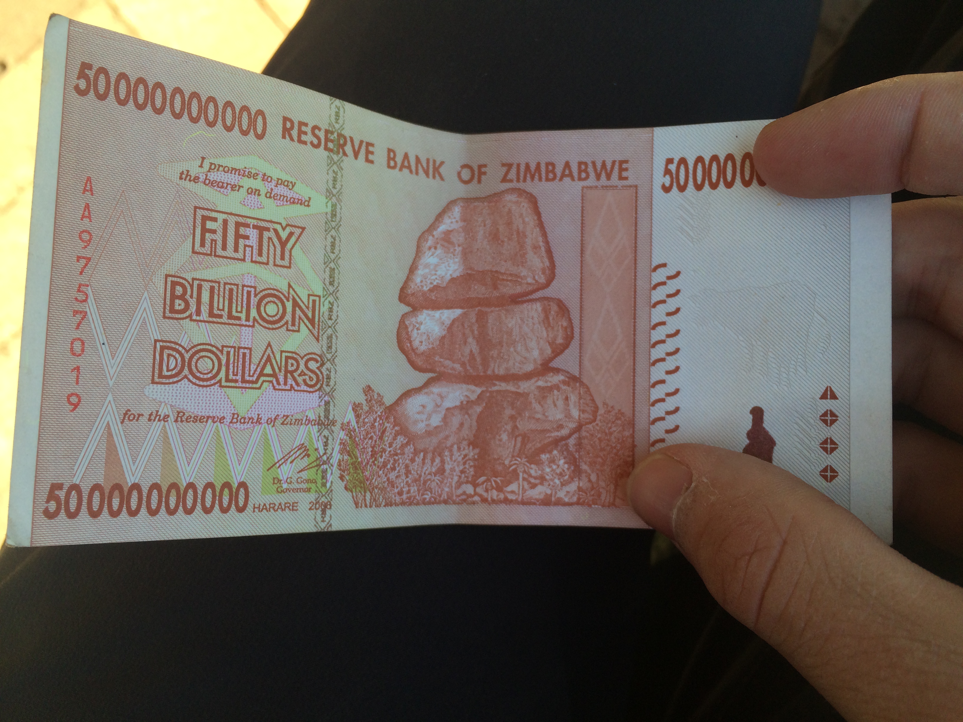 I'm a high roller in Zimbabwe