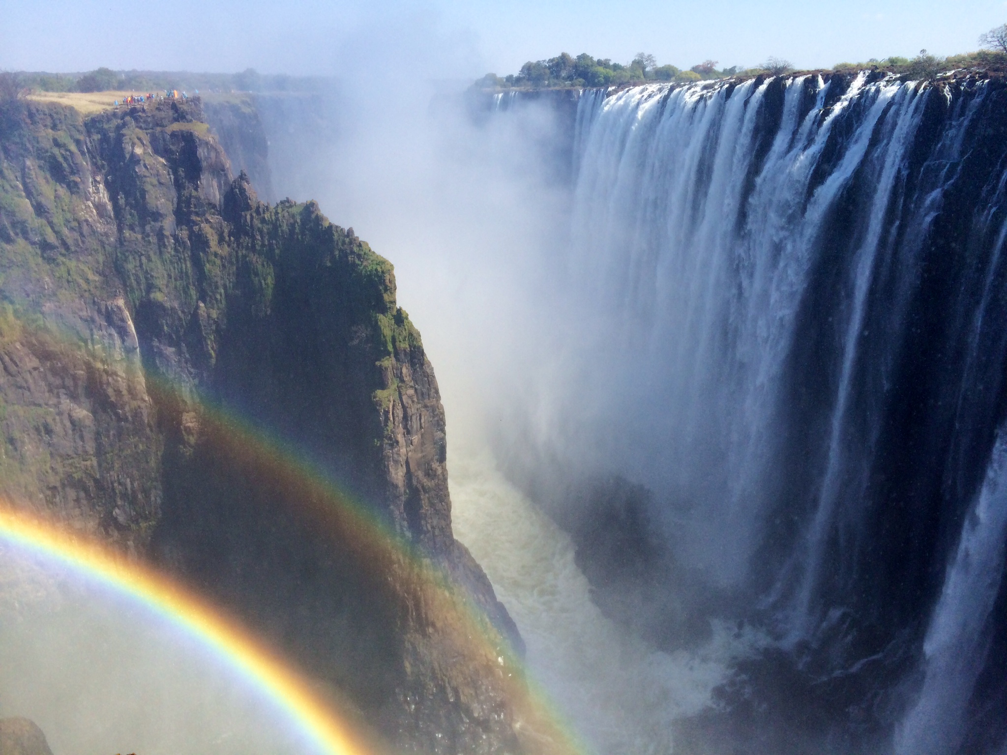 Zambian side of the falls- the rainbows are permanent