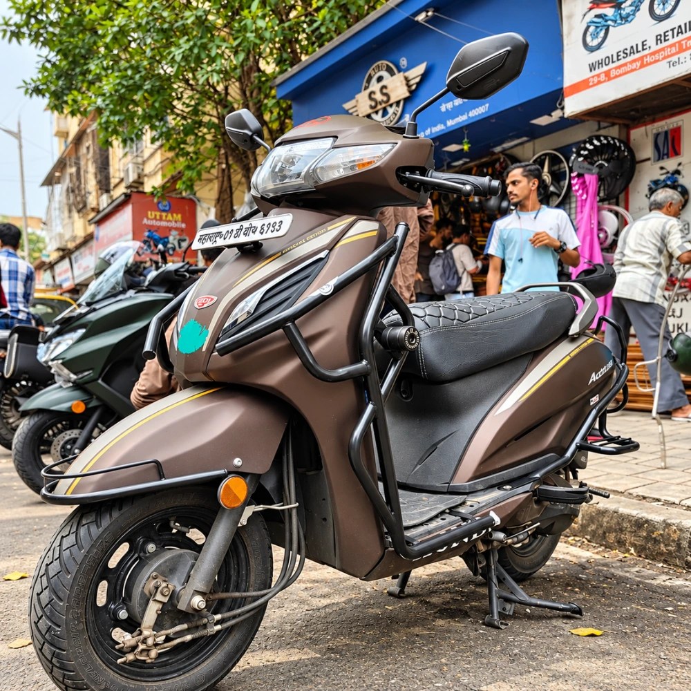 HONDA ACTIVA 6G CRASH GUARD BLACK (STAINLESS STEEL RUSTFREE PRODUCT)