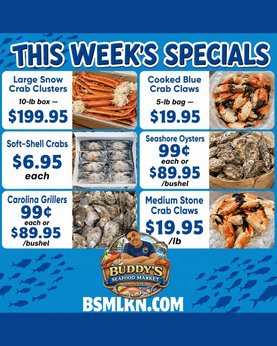 Blue Crab Special at Buddy's Seafood Market
