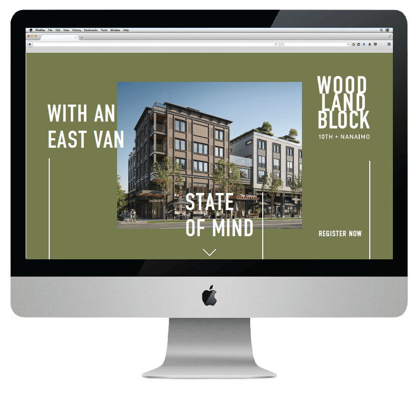 Woodland Block website with Letterbox brand identity