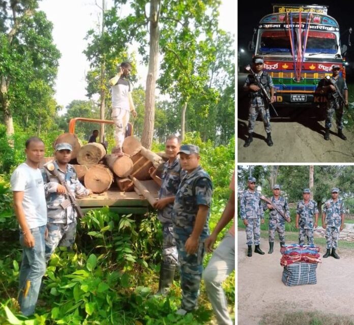 सशस्त्र प्रहरी उपरीक्षक पोखरेलको सक्रियतमा ८८लाख रुपैया बराबरको अवैध सामानहरु बरामद