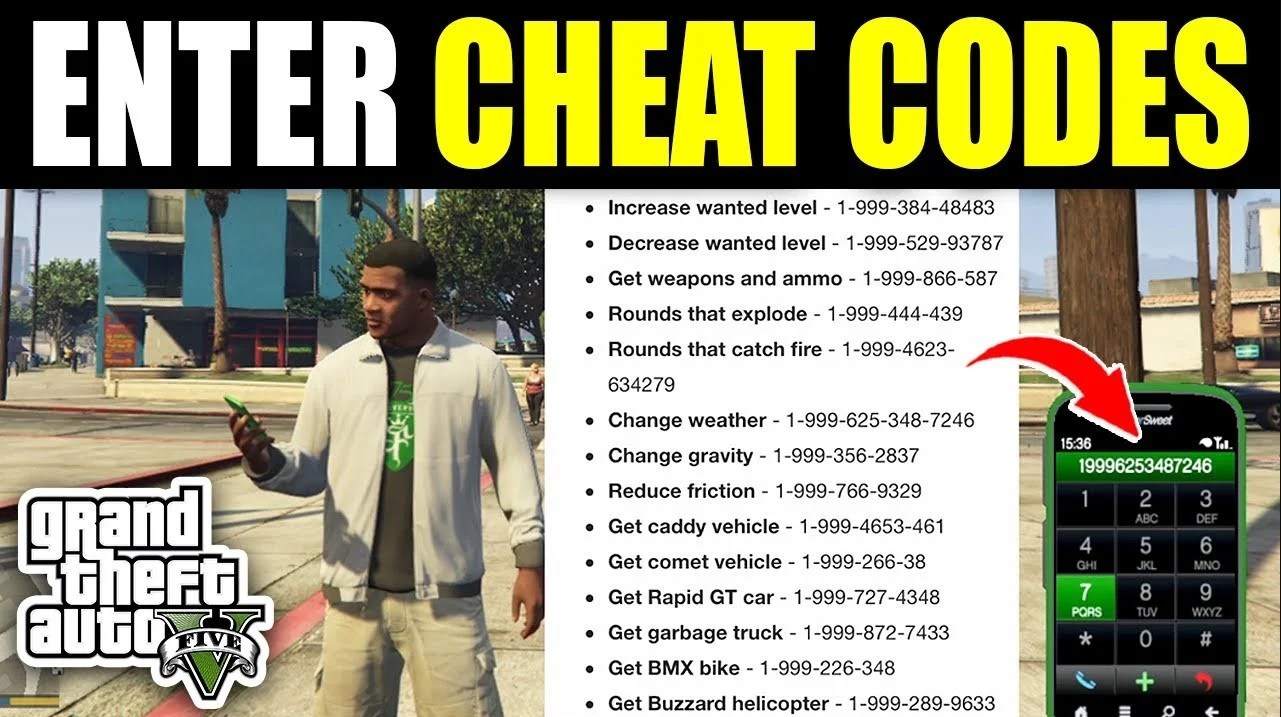 All GTA 5 Cheat Codes And Phone Numbers 2025 Screenshot 19 56 