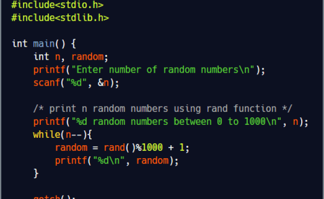 C Program To Generate Random Numbers - BTech Geeks