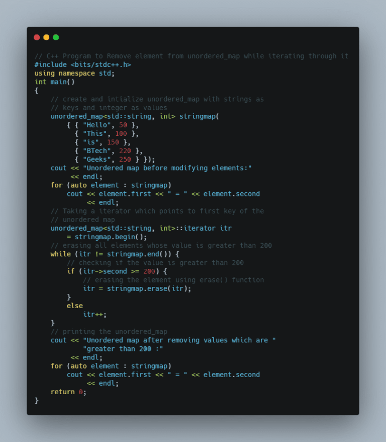 Loop Through Unordered Map CPP Unordered Map Erase Elements While C Program To Remove Element From Unordered Map While Iterating Through It 768x878 
